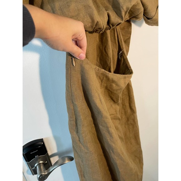 Just Bee Queen Chiara Cutout Midi Women's Dress Brown Size XS NWT - Picture 8 of 10